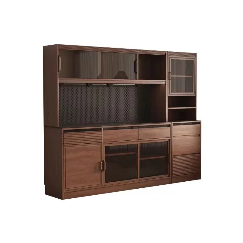 

Обеденный шкафчик для гостиной, бытовой настенный шкаф для хранения из цельного дерева, высокий шкаф, настенный боковой шкаф