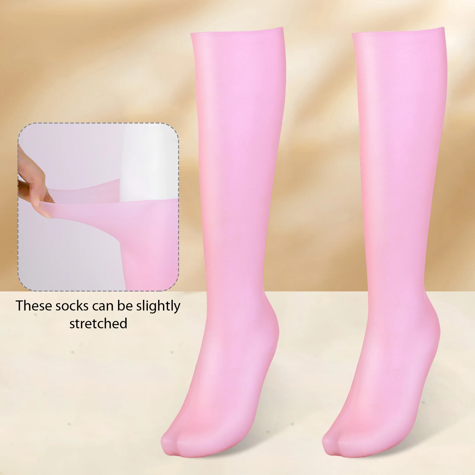 

Silicone Long Moisturizing Socks Anti Cracking Foot Exfoliating Stockings Soft Pedicure Socks Comfortable for Dry Cracked Feet