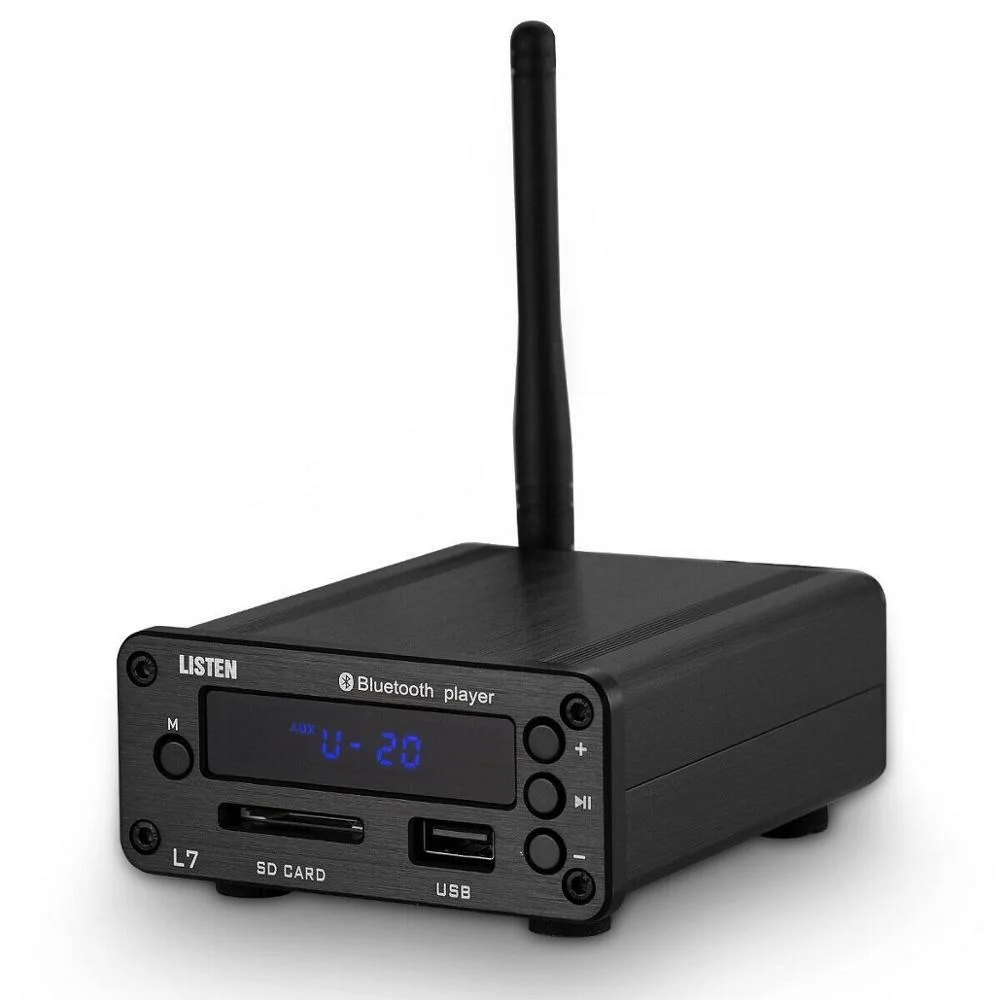 To HiFi Bluetooth 5.0 Receiver DAC Stereo Audio Preamp USB Music Player FM Radio Headphone amp Supports U-Disk SD