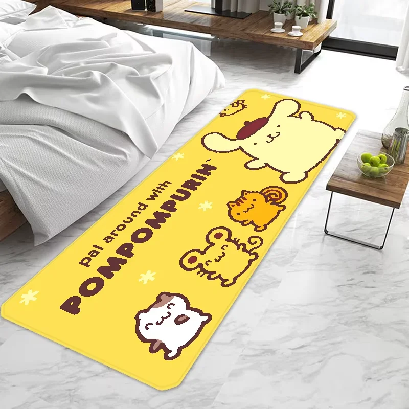 Cartoon PompomPurin Sanrios  Door Mat Entrance Non-slip Washable Kitchen Carpet Living Room Hallway Rugs Door Mats Bathroom Bath