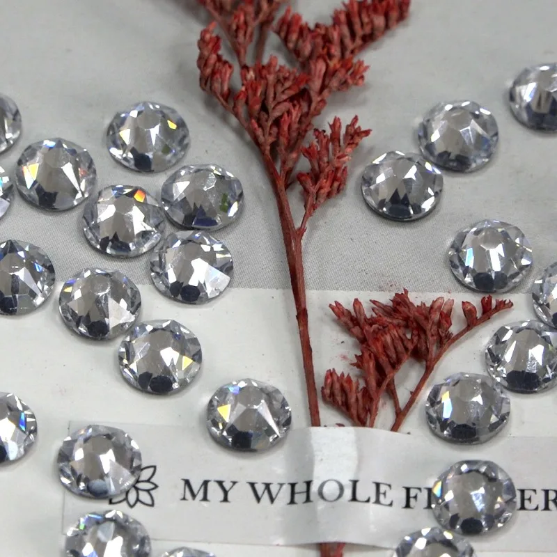 Multi-size Crystal Nail Rhinestones Flat Bottom Crystal Clear Diamond Gems DIY Nail Art Decorations Strass Stones