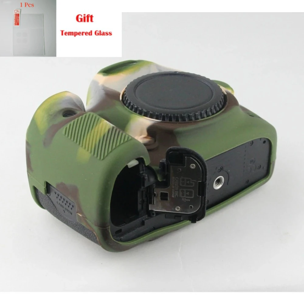 Silicone Cover , For Canon EOS 5D3 MarkIII  5D3 5Ds R Camera Case SLR Camera protective case + 1PCS Free Tempered Film