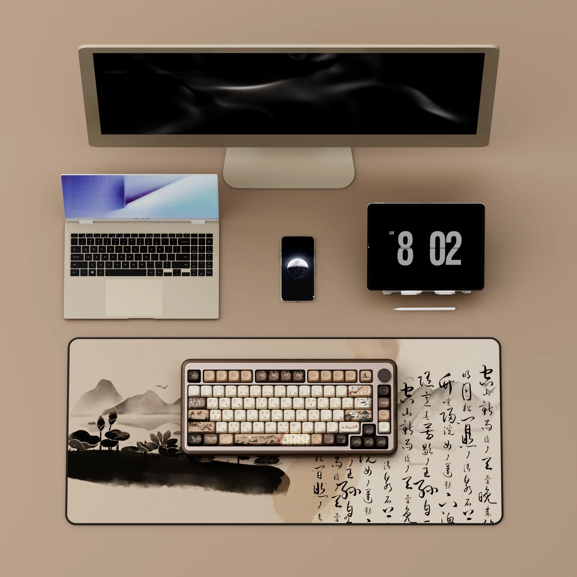 Akko MU02 75% Mountain Seclusion 木製メカニカルキーボード RGB