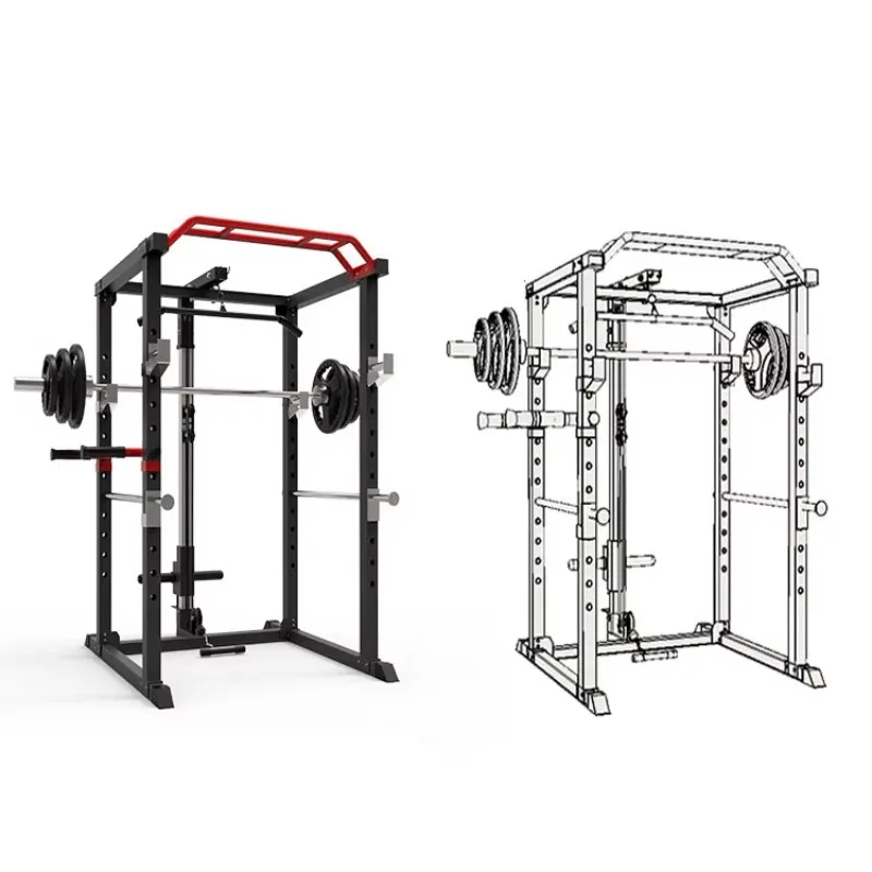 Rastrelliera per squat per attrezzature da palestra fitness commerciale, Power Rack, Power Rack Cage CN