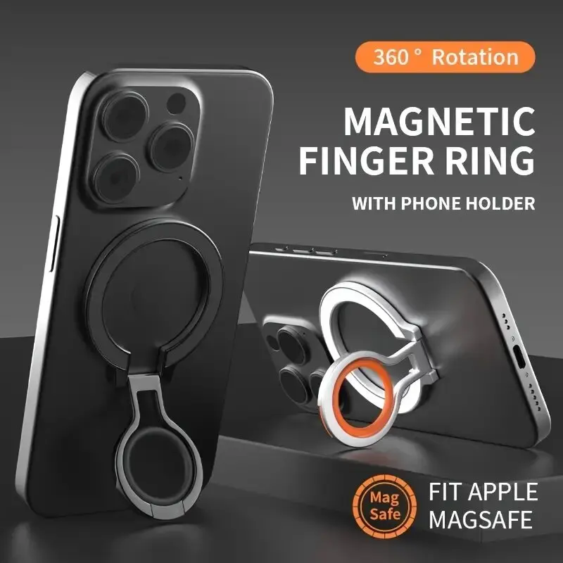 Cincin Jari Ponsel Magnetik Dudukan Magnetik untuk Kumparan Magnet Braket Magnet Kuat Dudukan Rotasi 360 Derajat