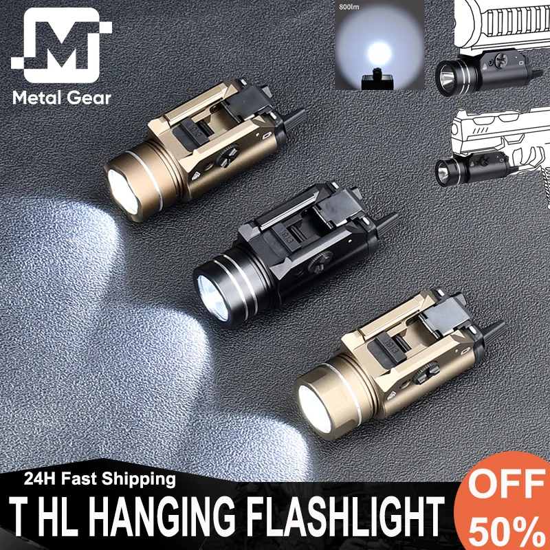 Metal Wadsn T HL Hanging Pisto Light 800Lumens High Power Strobe Flashlight White LED Spotlight X300 X400 For G17 18 TSW 1913