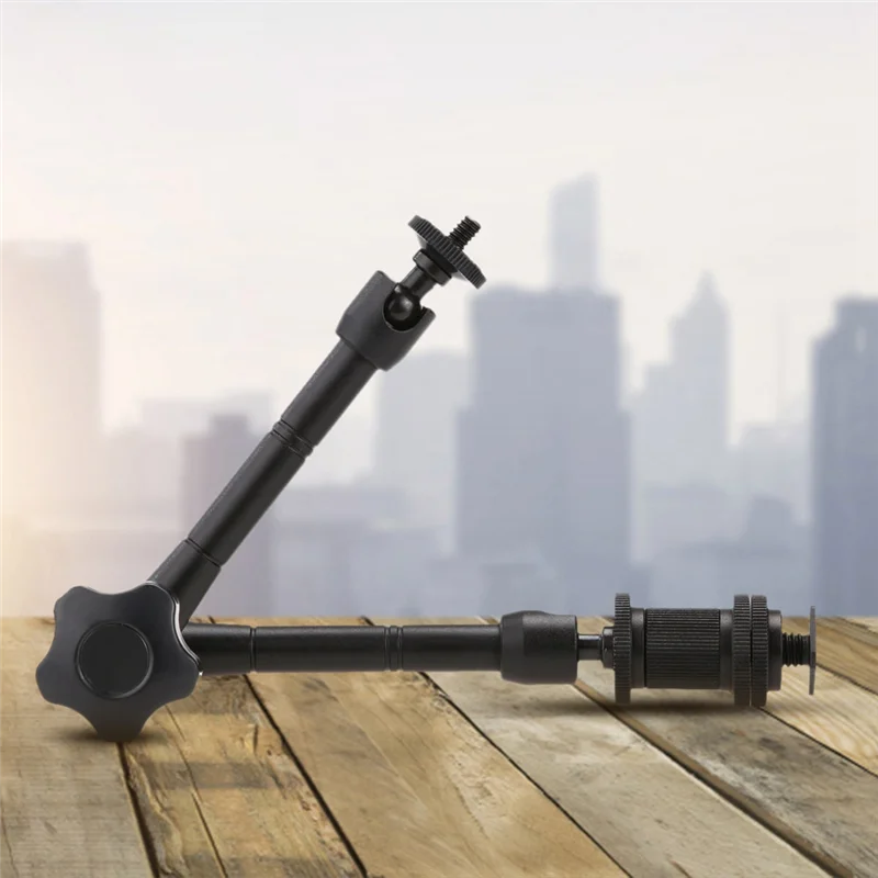 【Sleek Design】Power Friction Articulating Magic Arm 11" Adjustable For Camera For SLR LCD Monitor Flash Light