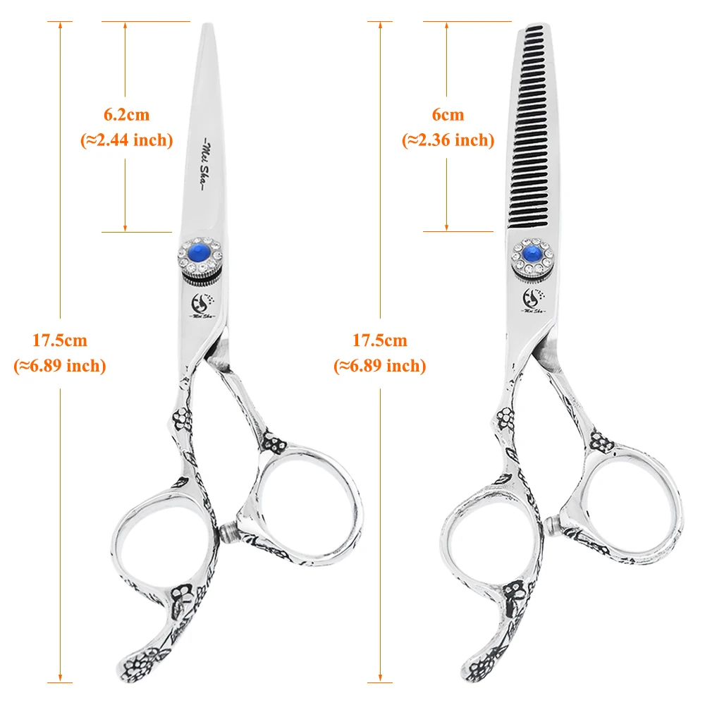 6.0" Left Hand Hairdressing Scissors JP440C Hair Cutting Thinning Shears for Left Handed User Professional Salon Clippers A0126A 6