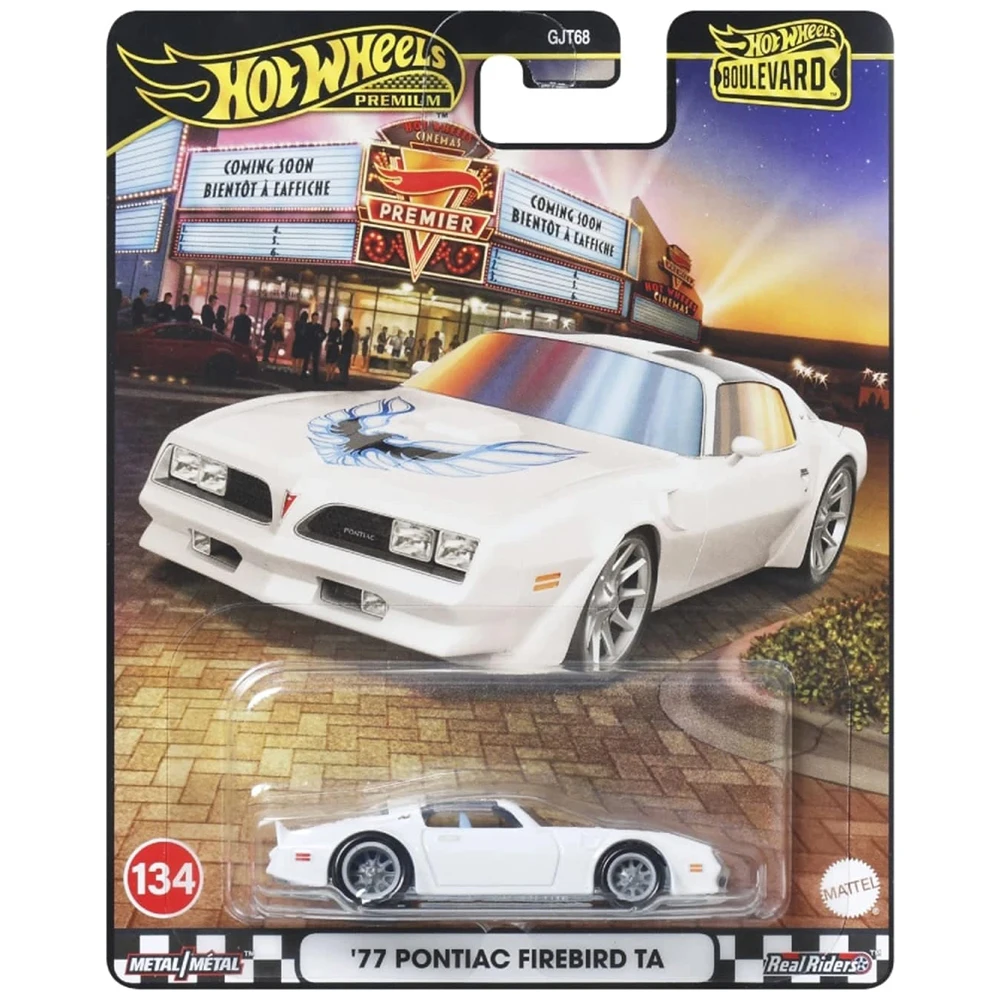 

Автомобили Hot Wheels PREMIUM BOULEVARD 77 Pontiac Firebird T/A 1/64, литая под давлением металлическая модель, коллекция игрушечных транспортных средств GJT68-134