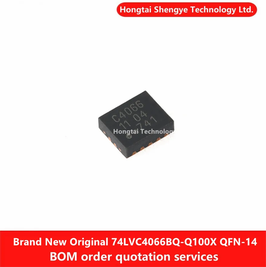 New original screen printed C4066 QFN-14 74LVC4066BQ-Q100X four way bidirectional switch chip