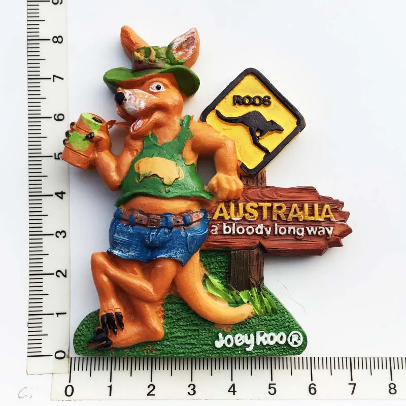 

Australian Kangaroo Road sign Creative travel souvenirs Gift Home decor refrigerator magnet