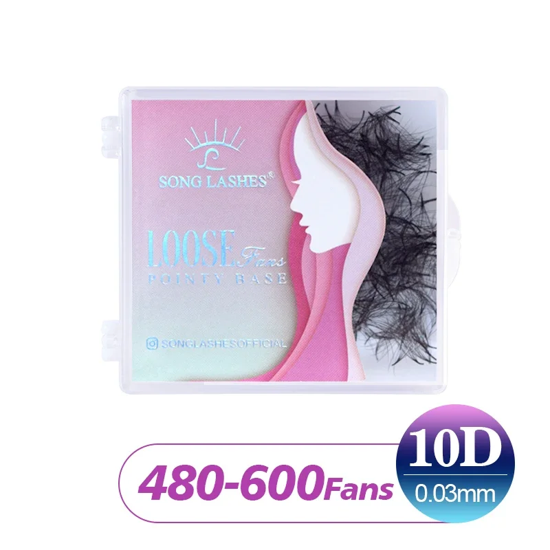 SONG LASHES  0.10 0.05 thickness Premade Fans Pointy Base Eyelash Extensions Sharp Thin Root  6D 8D 10D 12D 0.05 thickness