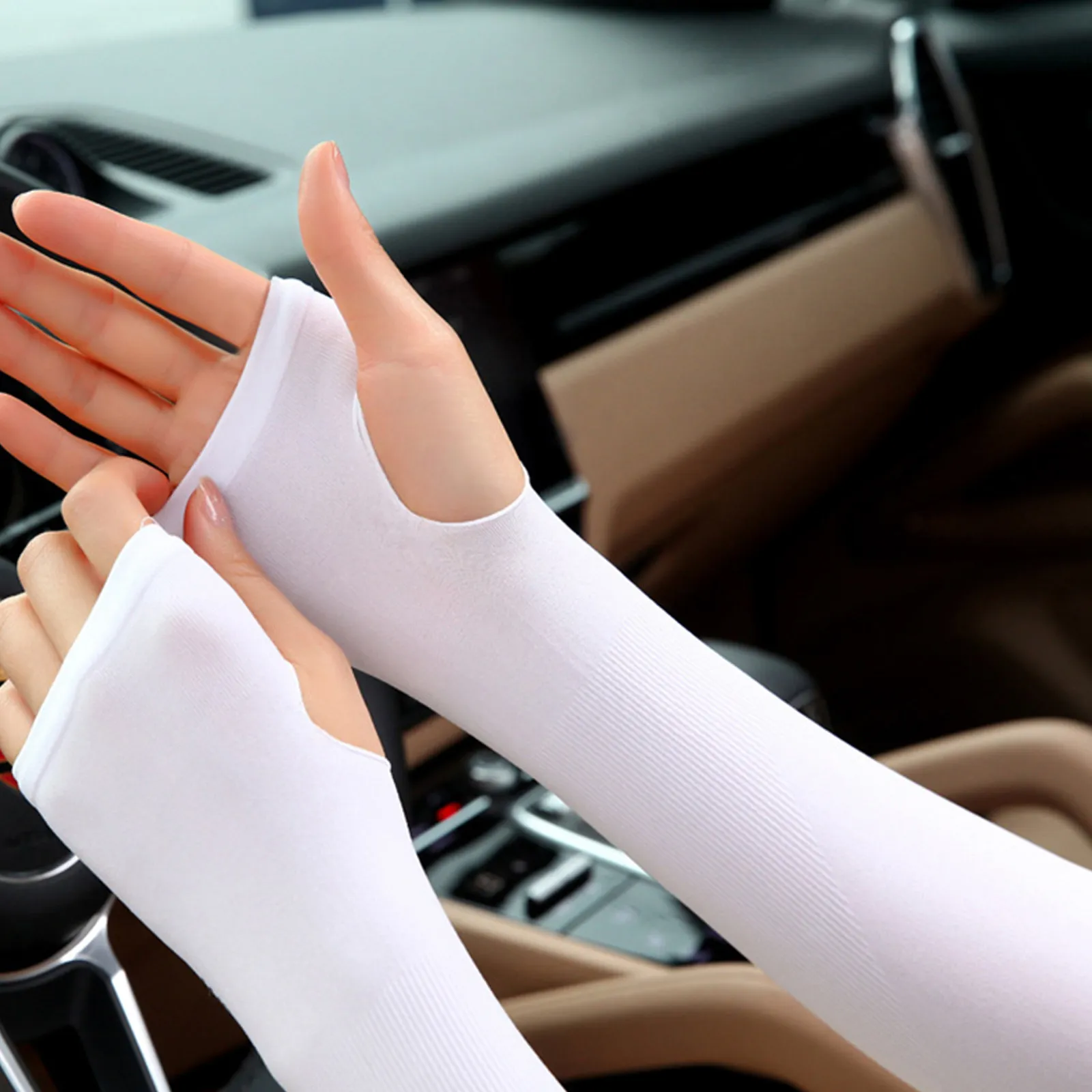 

5 пар солнцезащитных рукавов для защиты от УФ-излучения, летние охлаждающие рукава для женщин, для активного отдыха, велоспорта, пеших прогулок, вождения, баскетбола