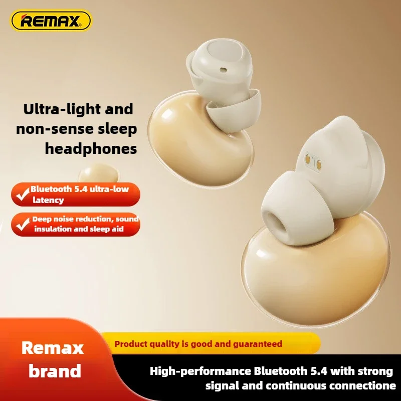 Remax Bluetooth 5.4 Sleep headsets Soft Silicone In-Ear Sleep Earphones Dual noise reduction Compact Wireless Earbuds