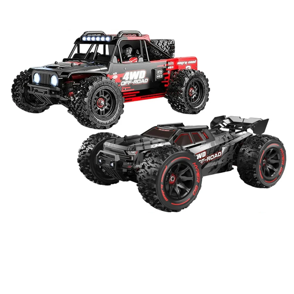 YSIDO 90mm Skidproof Rubber Wheel Tires 12mm Hex Hubs for 1/14 Wltoys 144010 144016 MJX Hyper Go RC Monster Truck Off-Road Buggy