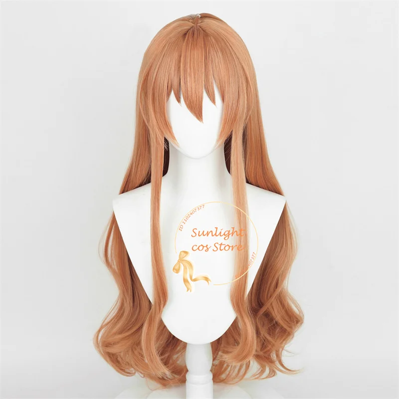 Anime TIGER×DRAGON Cosplay Taiga Aisaka Cosplay Wig 85cm Long Curly Orange Wig Heat Resistant Synthetic Hair Party Wig + Wig Cap