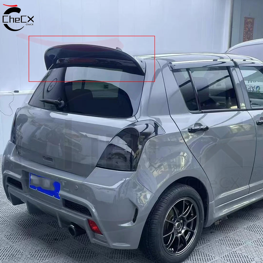 For 2005-2016 Suzuki Swift High-Quality Fiberglass Material Rear Roof Spoiler Tail Wing Car Exterior Modification Accessories