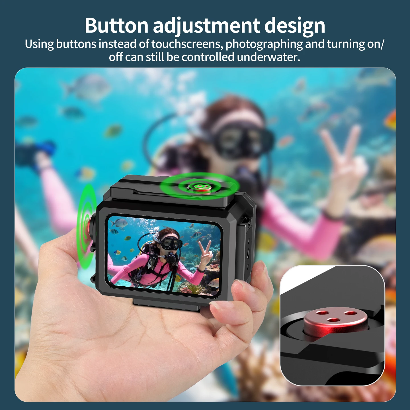 80m Wasserdichtes Gehäuse für DJI Osmo Action 6 Aluminiumlegierung Kamera-Tauchgehäuse Magnetischer Schnellverschluss Vertikal-Horizontal-Umschaltung – Detail 13
