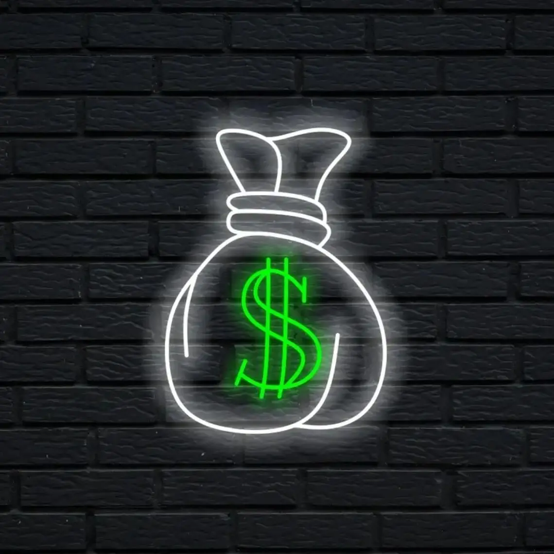 

Money Bag Neon Sign Money Bag With Dollar Led Neon Light Cash Neon Sign Hustle Led Neon Sign