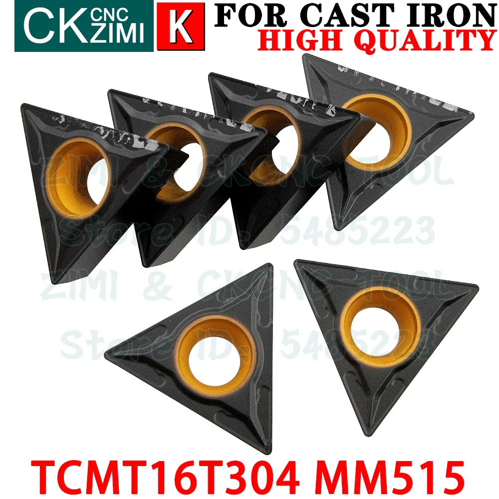 TCMT16T304 MM515 TCMT 16T304 MM515 TCMT 31.51 카바이드 인서트 외부 튜닝 인서트 도구 TCMT16T3 TCMT 16T3 CNC 금속 선반 절단 도구 주철용