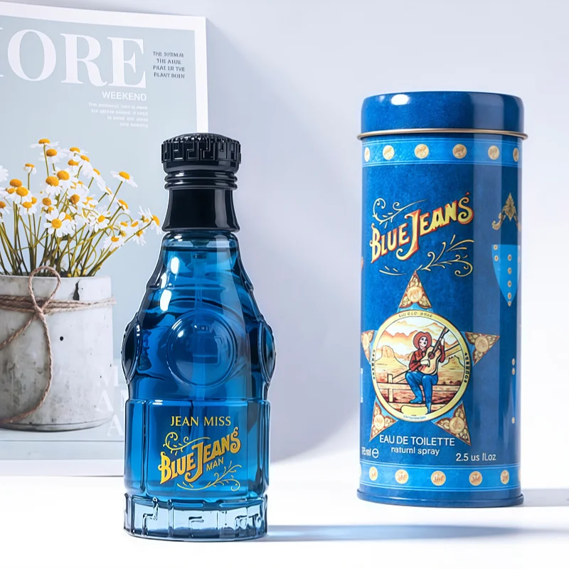

75ML Men's Perfume Blue Gentleman Blue Denim Spray Flirtatious Pheromone Long-lasting Floral Fragrance Fresh and Natural Cologne