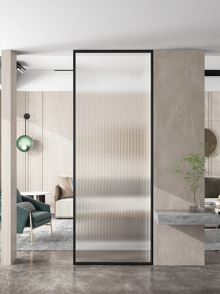 *Luxury Modern Simple Metal Hollow Screen Partition Wall for Living & Dining Room Glass Entrance Porch for Northern Europe