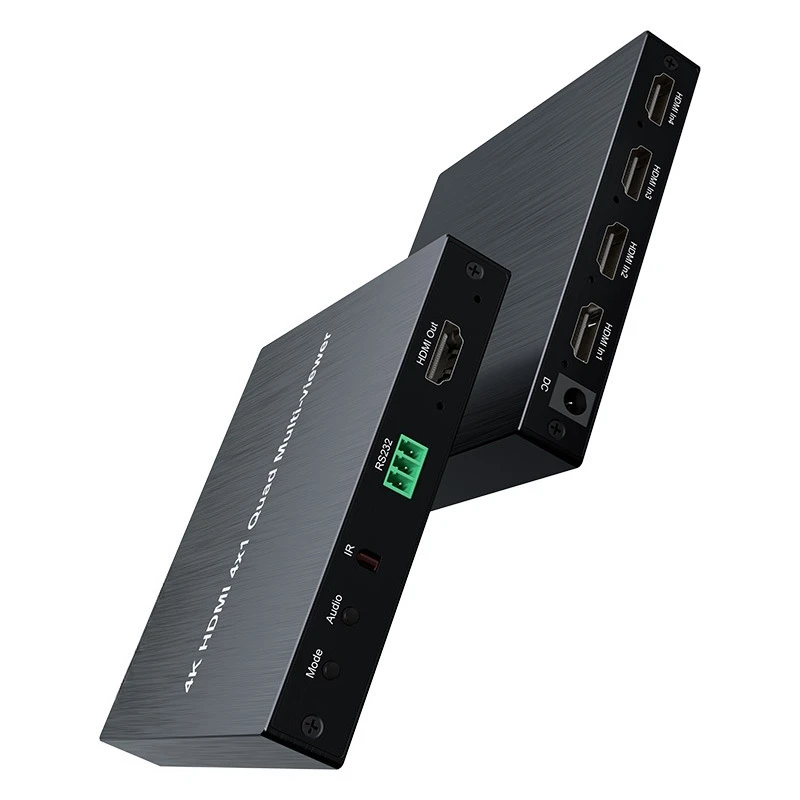 4K HDTV Multi-Viewer 4X1 HD Quad Multi-viewer 4K@30hz HDMI Multiviewer 4 in 1 Out Image Screen Seamless Switch 7 Display Modes