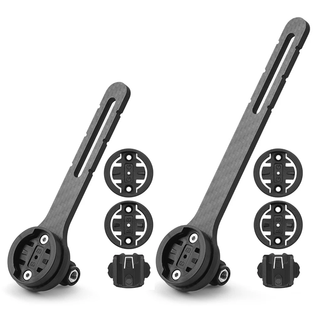 Carbon Fiber Bicycle Computer Holder Universal Cycling Speedometer Mount Holder Road Bike Handlebar Stopwatch Stand for Garmin