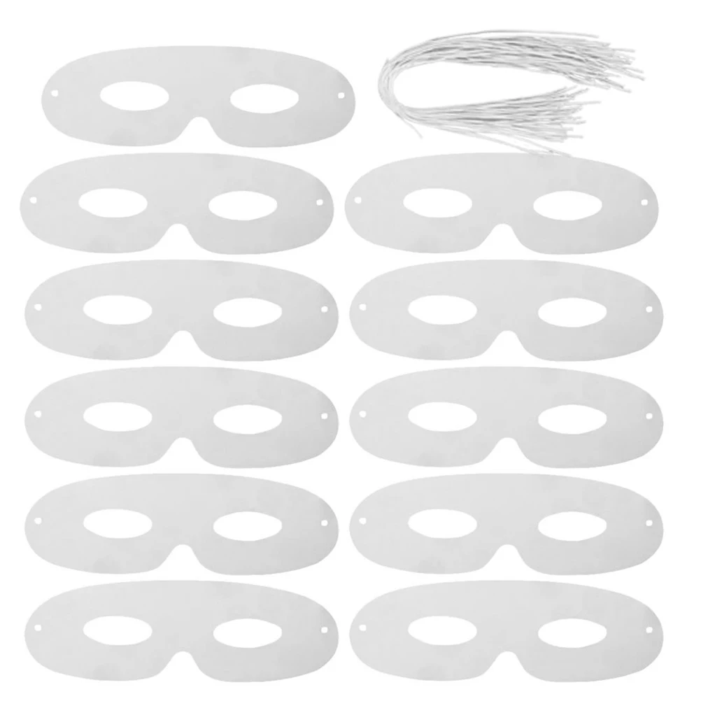 

80pcs White Masks Blank Craft Unpainted Masquerade Paper for Cosplay Party Decorate Bulk Pack DIY Mask For Masquerade Party Toys