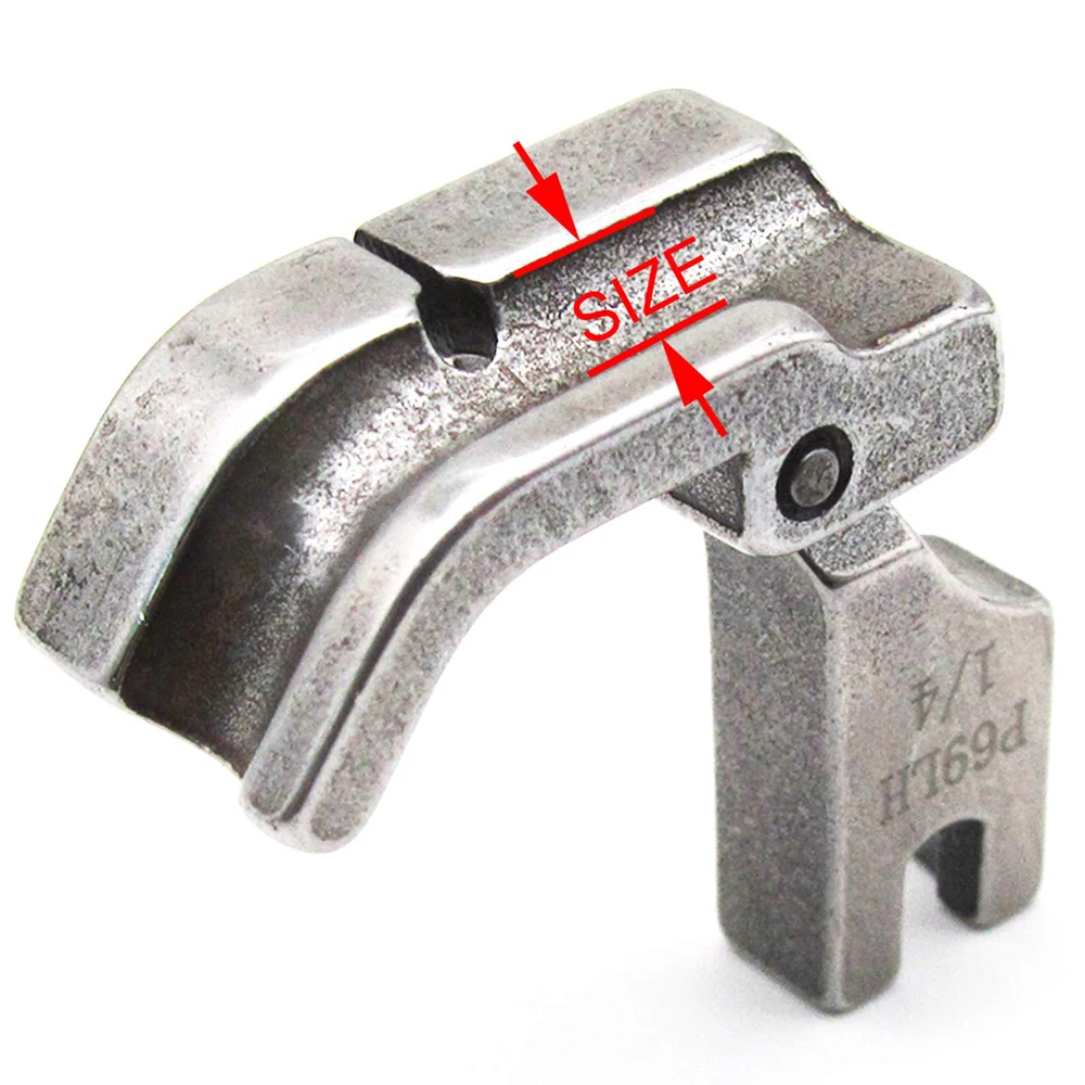 P69LH/P69RH High Shank Hinged Piping Cording Presser Foot Industrial Single Needle Lockstitch Sewing Machine Parts