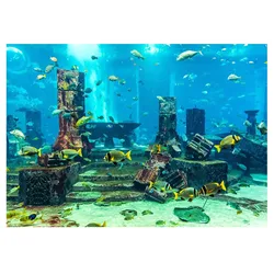 Coral Aquarium Background Underwater Poster Fish Tank Wall Decorations Sticker