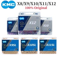 KMC X8 X9 X10 X11 X12 EL SL Road/MTB Bicycle Chain 8v 9v 10v 11v 12v 118L 126LBike Chain with Quick-Link for SHIMANO SRAM