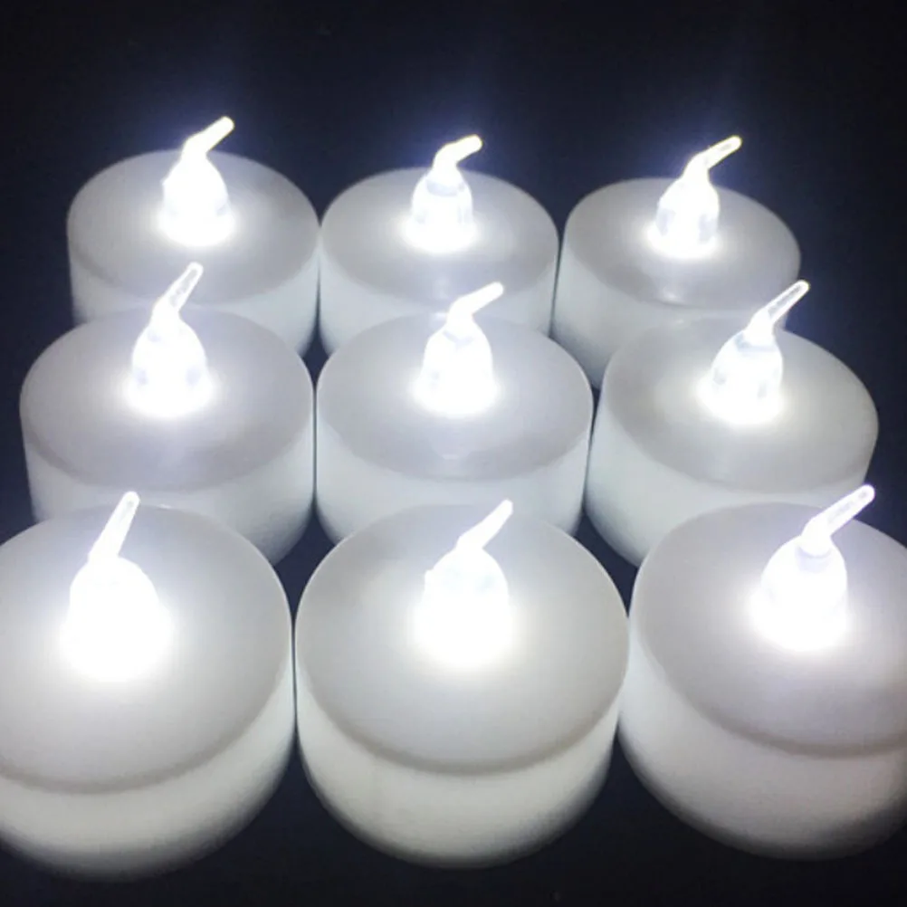30 Pcs LED Light Bright Lamps Flickering Candles Unscented Flameless Electric Tea Lights Realistic