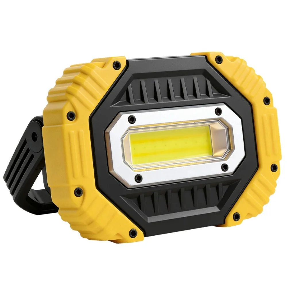 LED 3 Light Sources Foldable Work Flashlight Magnetic USB Rechargeable Digital Power Display Torch for Auto Inspection