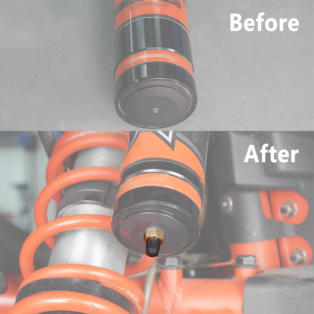 ل كام آم هوندا القطب الشمالي القط YXZ بولاريس RZR الثعلب صدمة UTV الهواء/النتروجين شريدر صمام الجذعية تركيب الحفر عدة M8 * 1.25 النحاس #2