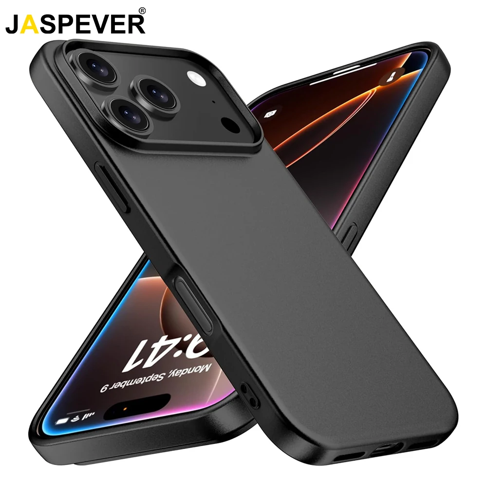 Coque souple de luxe en Silicone noir solide, étui Ultra fin givré pour iPhone Air 17 16 15 14 13 12 Pro Max Plus Mini 16E