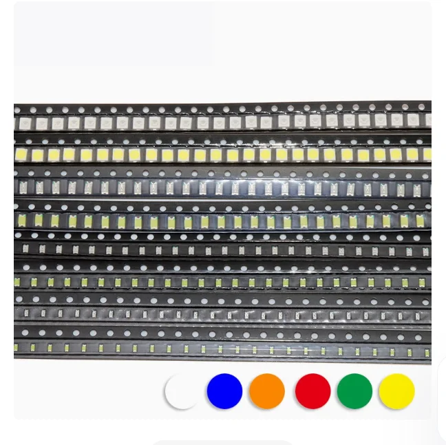 100PCS=5*20pcs  Led Kit mix colour LED 5 Colours*20pcs  Yellow White Green Red Blue High bright 5050 5730 3528 1206 0805 0603