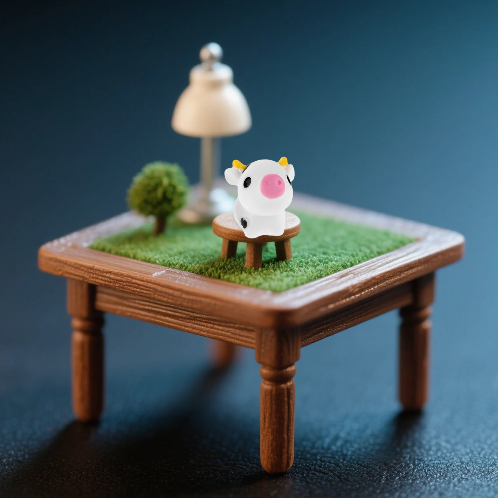

8 Pcs Micro Landscape Cow Ornaments Fairy Garden Decorations Animals Miniatures Cute Cartoon Cake Toppers Table Centerpiece Toy