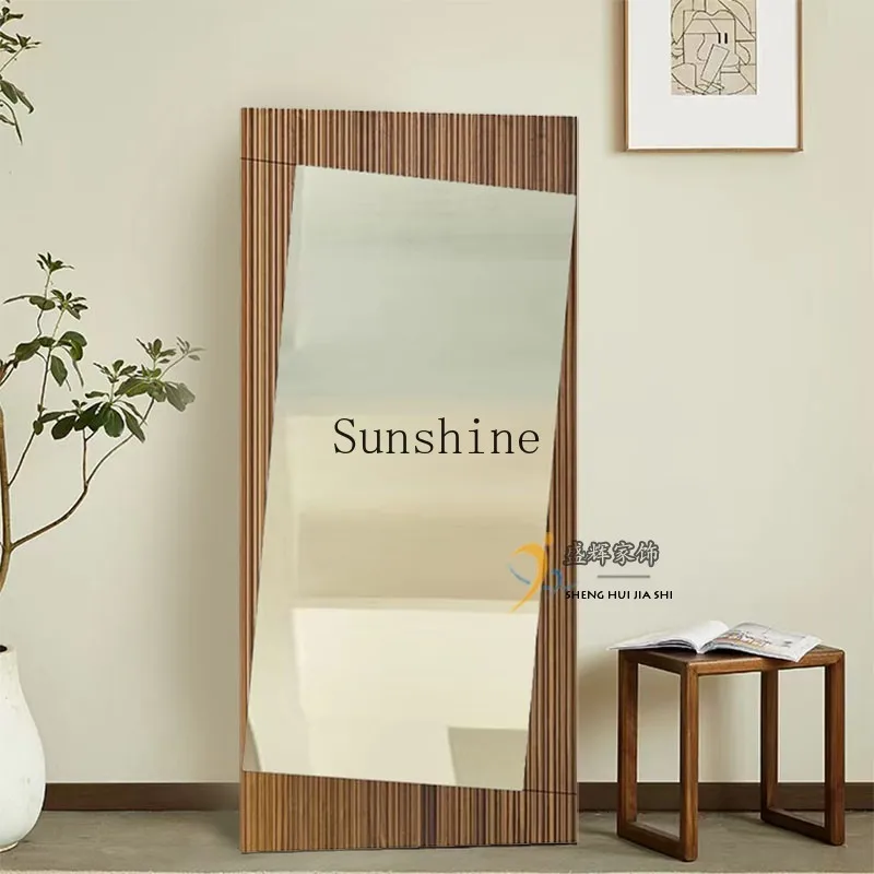 

American retro floor-to-ceiling full-length mirror medieval living room wall-mounted creative full-length mirror