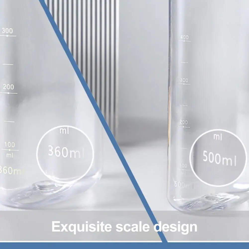 Portable Water Cup 360ml Flat Water Bottle Portable Flat Water Bottle 360ml 500ml Bpa Free Transparent Drinkware Pocket Size