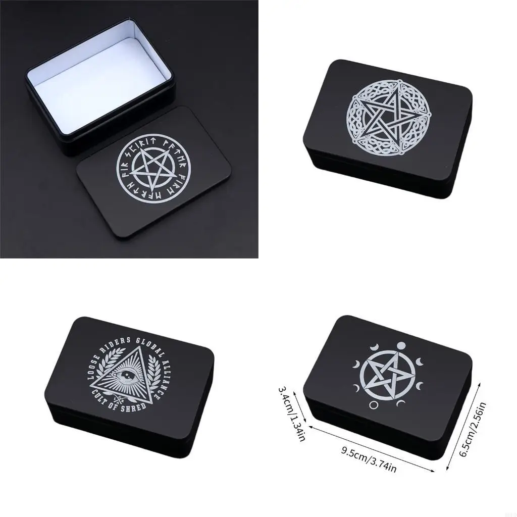

Game Card Storage Box Metal Trinkets Case Card Storage Collection Box Organizers for Jewelry Fortune Telling 69HD