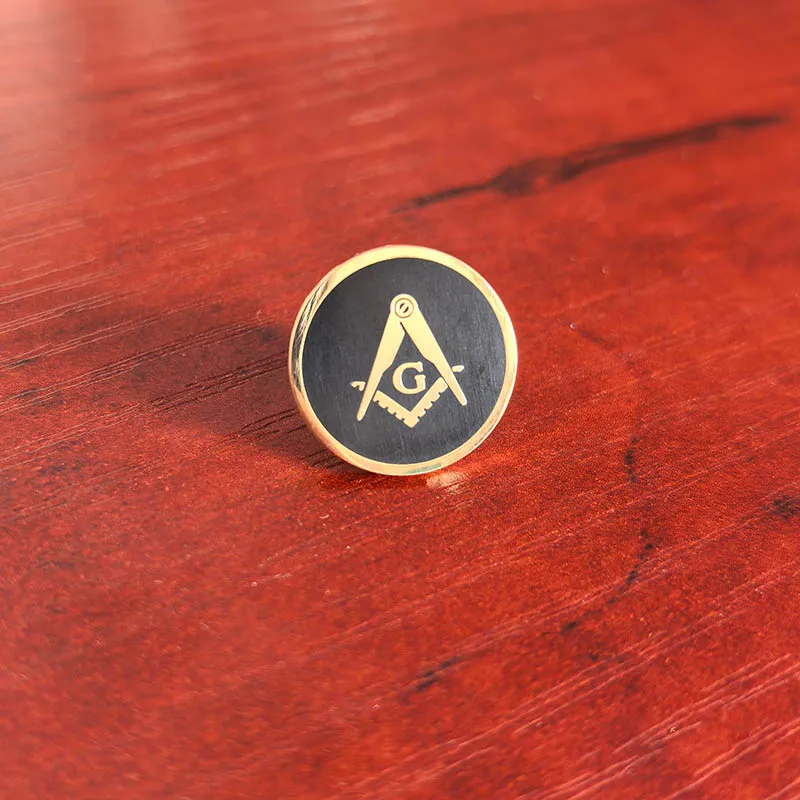 50pcs Black reemason Hard Enamel Lapel Pins Square Compass with G Brooch FMasonic Free Masons