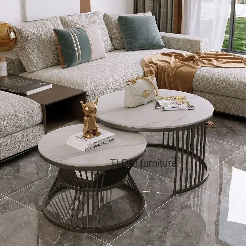 

Nordic Marble Coffee Table Minimalist Stone Aesthetic Korea Side Table Designer Industria Mueble Salon Living Room Accessories