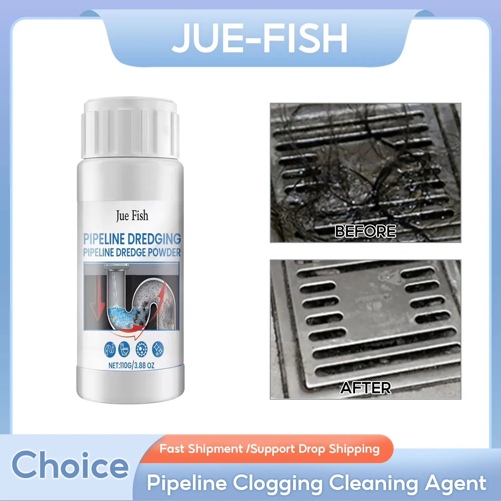 

Pipeline Clogging Cleaning Agent Kitchen Pipe Dredging Toilet Drain Deodorant Sink Sewer Closestool Sink Drain Bottled Cleaner