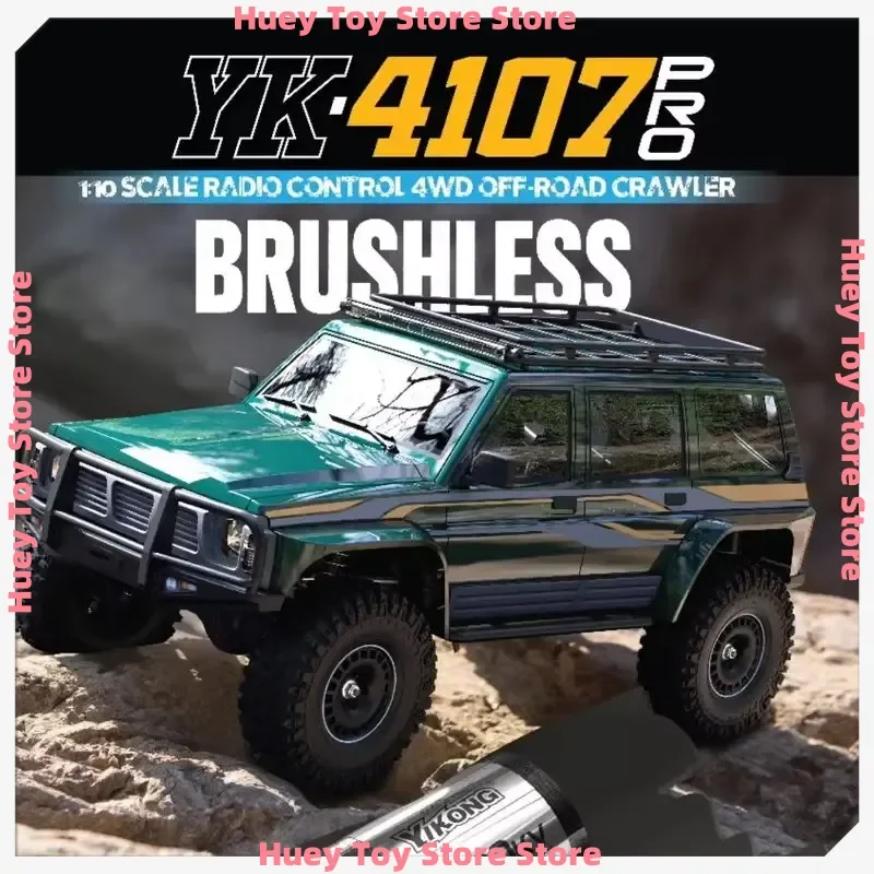 New  YK4107 Pro 1/10 RC Crawler - 4WD LCG Chassis with Tank Turn & Outrunner Brushless Motor, Remote Control Rock Climber