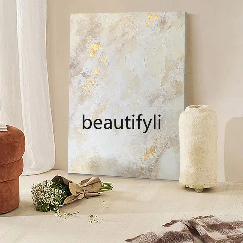 

Hand-painted oil painting wabi-sabi wind living room decorative painting large floor simple hanging painting