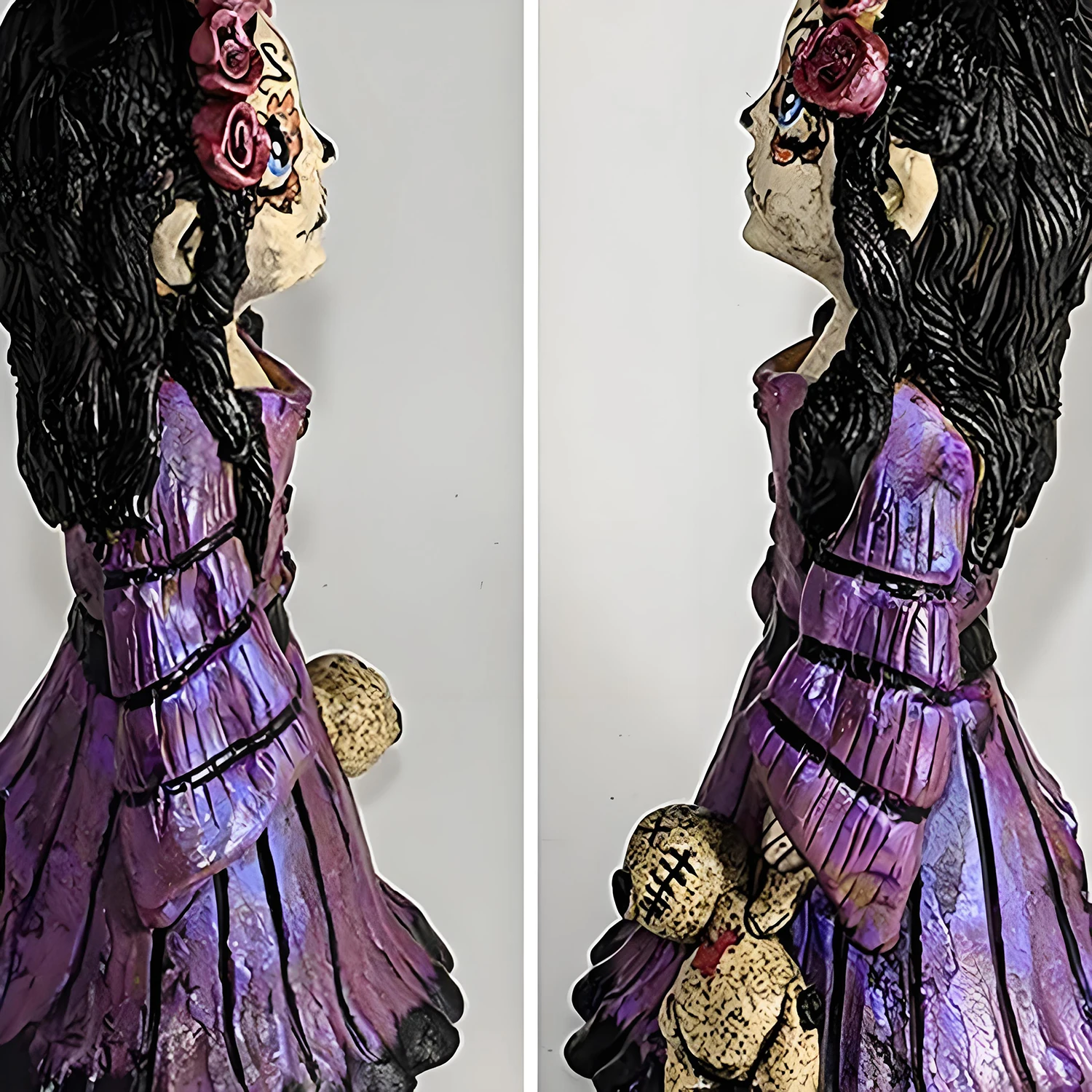 Afbeelding 4: Voodoo Doll Kegelbrander Wierookbrander, Mistvormige aromatherapiemist van neus en ogen Hand gebeeldhouwde hars staande pop