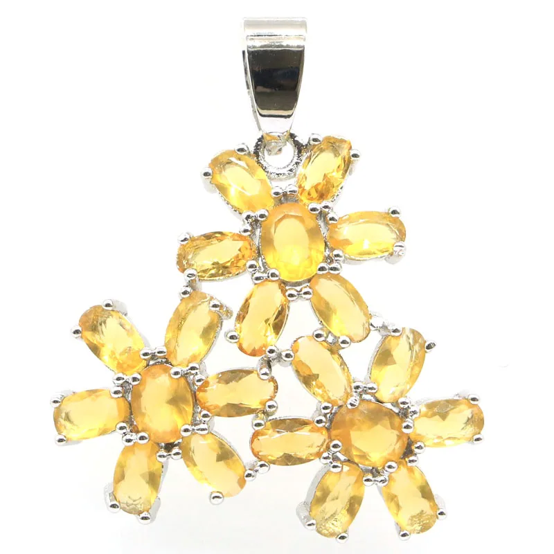 

33x28mm Romantic Multi Color Violet Tanzanite Iolite Smoky Topaz Pink Morganite Tourmaline Peridot CZ Wedding Silver Pendant