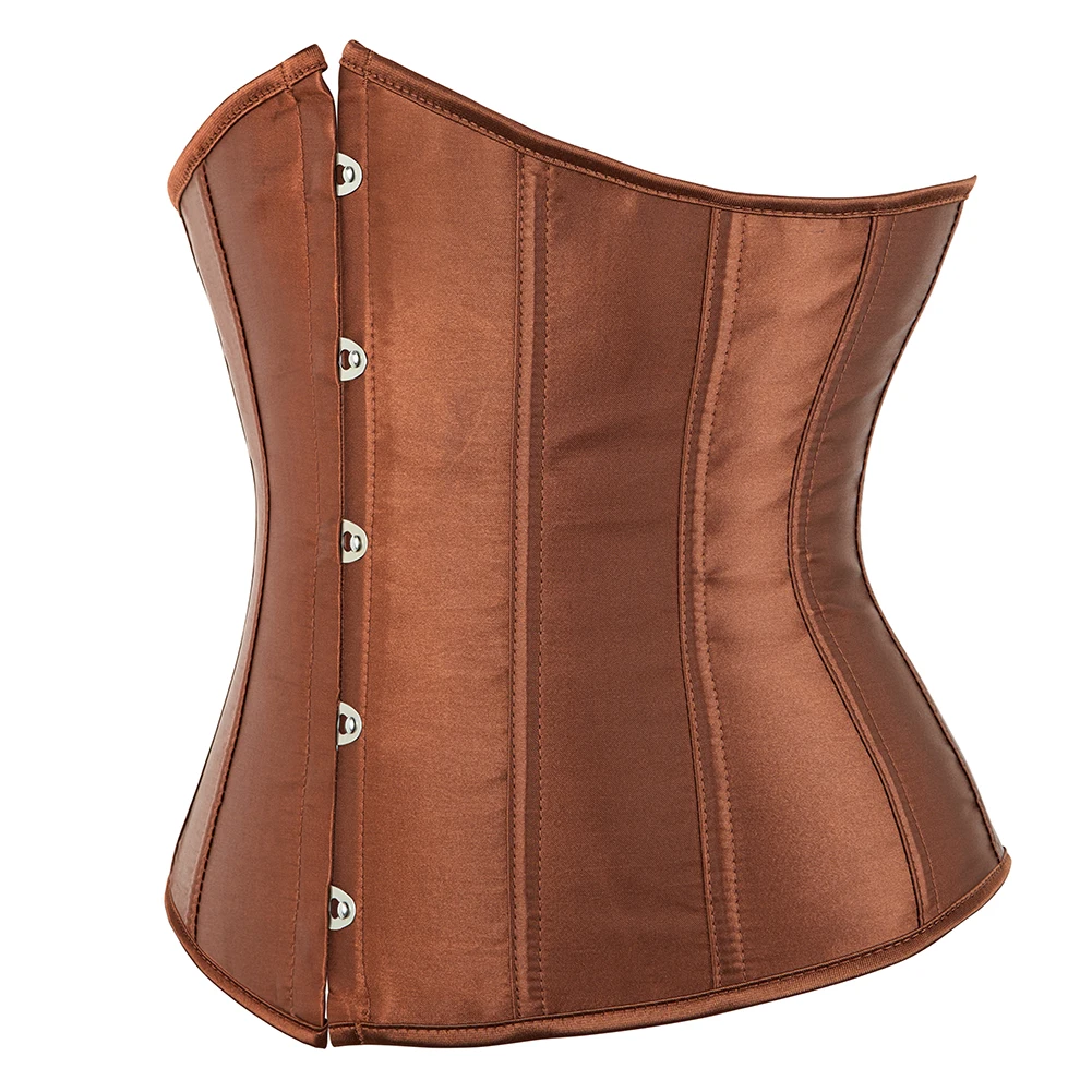Unterbrust-Korsett Taillenformendes Korsett Bustiers Körperformer für Frauen Steampunk Schnür-Korsett Gürtel Taillentrainer – Detail 16
