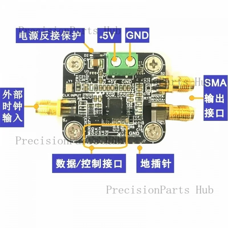 ADF4351 Broadband Phase-locked Loop 35M-4400M Output Frequency Synthesis Electronic Module RF Signal Source